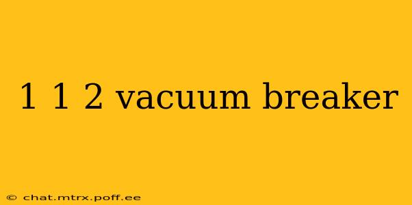 1 1 2 vacuum breaker