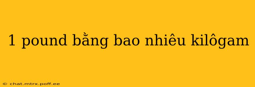 1 pound bằng bao nhiêu kilôgam
