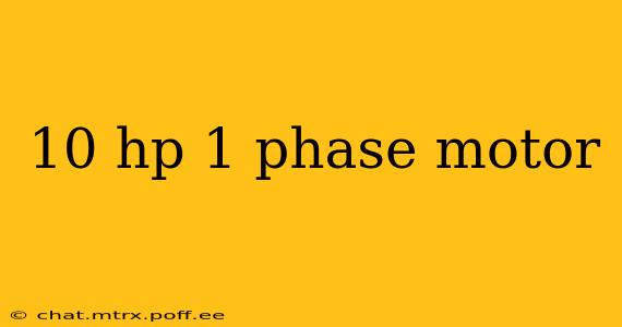 10 hp 1 phase motor