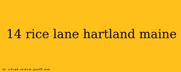 14 rice lane hartland maine