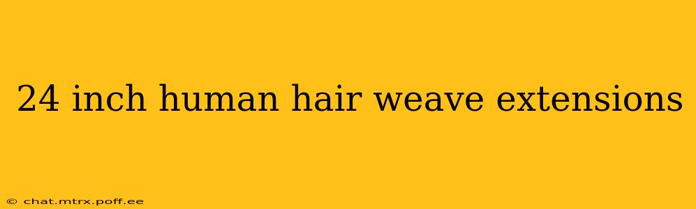 24 inch human hair weave extensions
