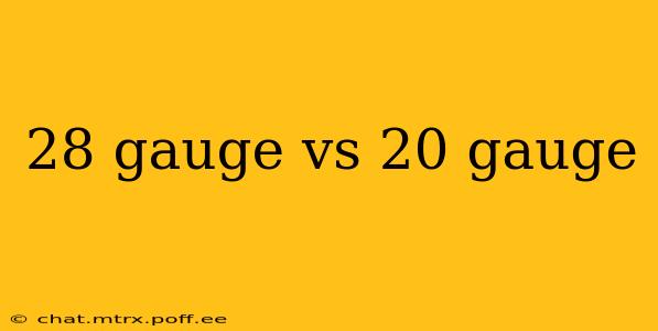 28 gauge vs 20 gauge