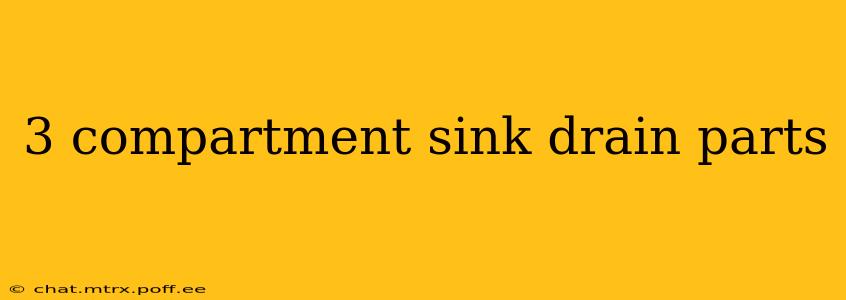 3 compartment sink drain parts