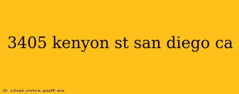 3405 kenyon st san diego ca