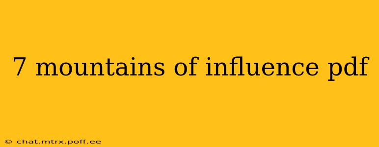 7 mountains of influence pdf