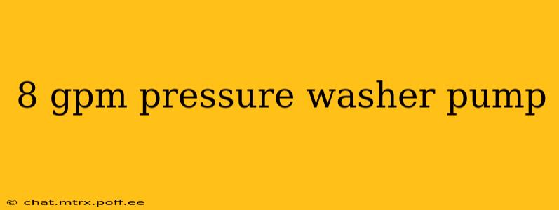 8 gpm pressure washer pump