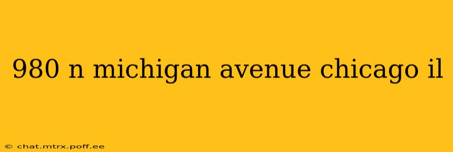980 n michigan avenue chicago il