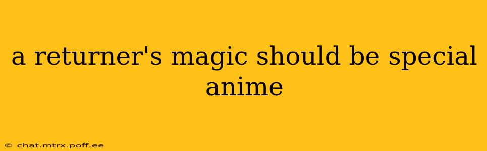 a returner's magic should be special anime