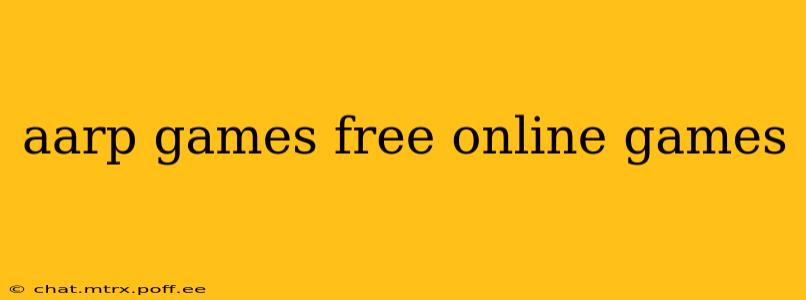 aarp games free online games