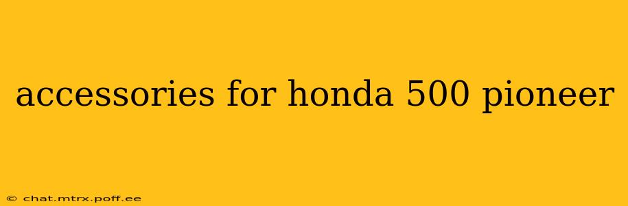accessories for honda 500 pioneer