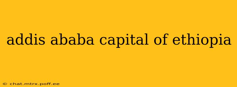 addis ababa capital of ethiopia