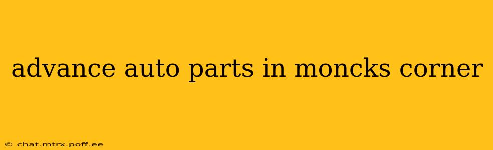 advance auto parts in moncks corner