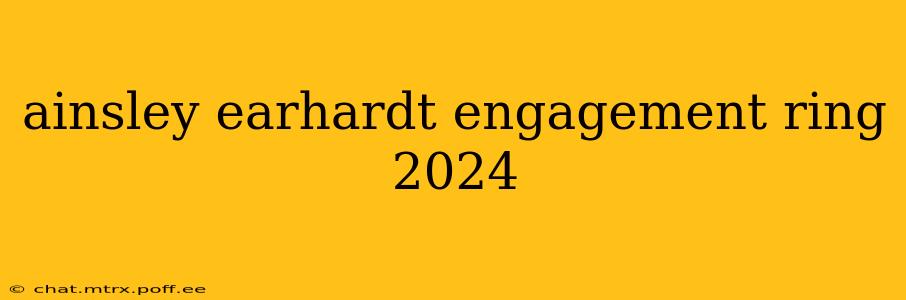 ainsley earhardt engagement ring 2024