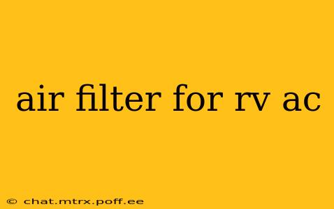 air filter for rv ac