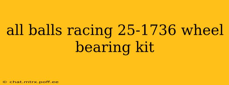 all balls racing 25-1736 wheel bearing kit