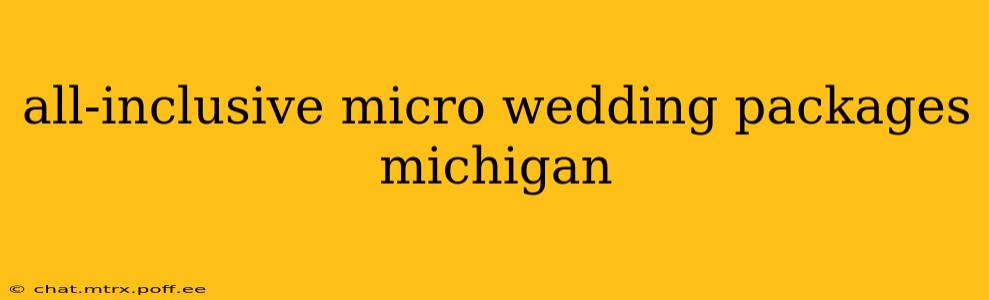 all-inclusive micro wedding packages michigan