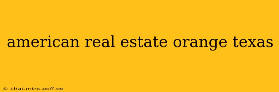 american real estate orange texas