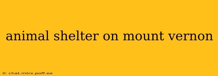 animal shelter on mount vernon