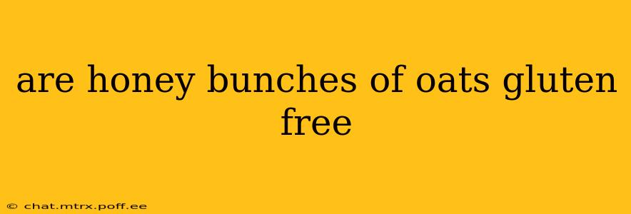 are honey bunches of oats gluten free