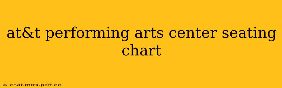 at&t performing arts center seating chart