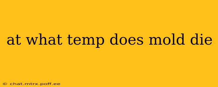 at what temp does mold die