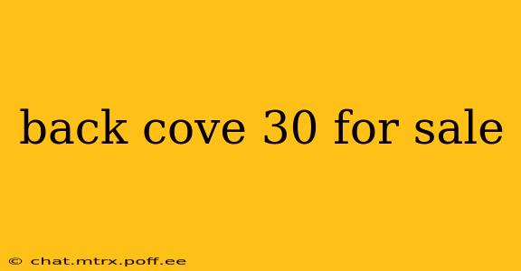 back cove 30 for sale