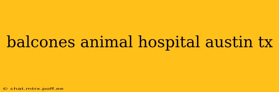 balcones animal hospital austin tx
