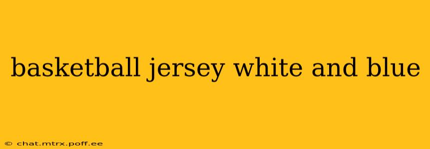 basketball jersey white and blue