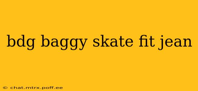 bdg baggy skate fit jean