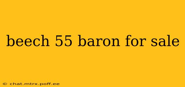 beech 55 baron for sale