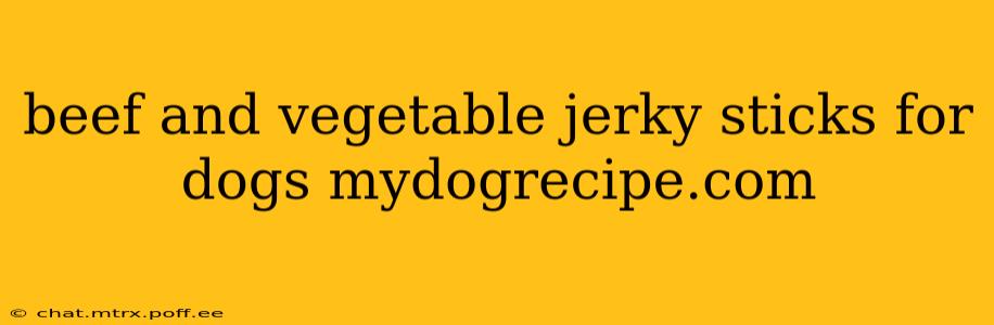 beef and vegetable jerky sticks for dogs mydogrecipe.com