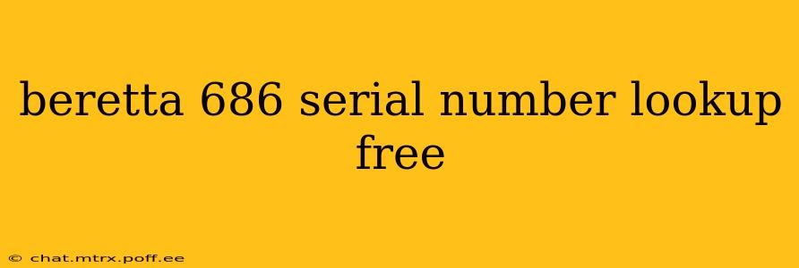 beretta 686 serial number lookup free