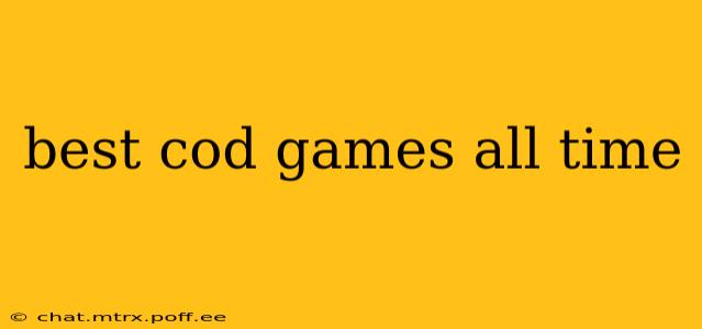 best cod games all time