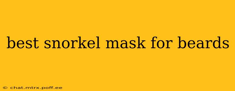 best snorkel mask for beards