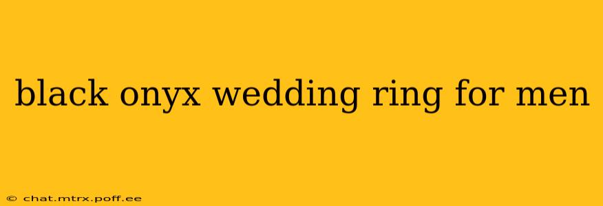 black onyx wedding ring for men