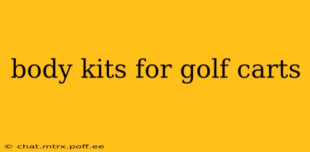 body kits for golf carts