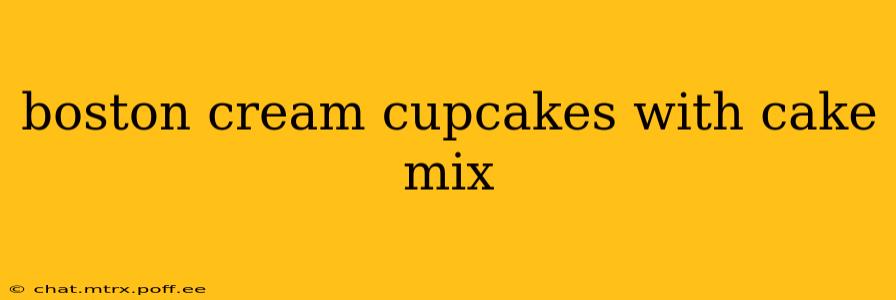 boston cream cupcakes with cake mix