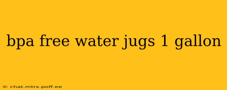 bpa free water jugs 1 gallon
