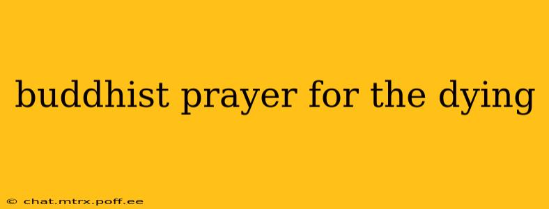 buddhist prayer for the dying