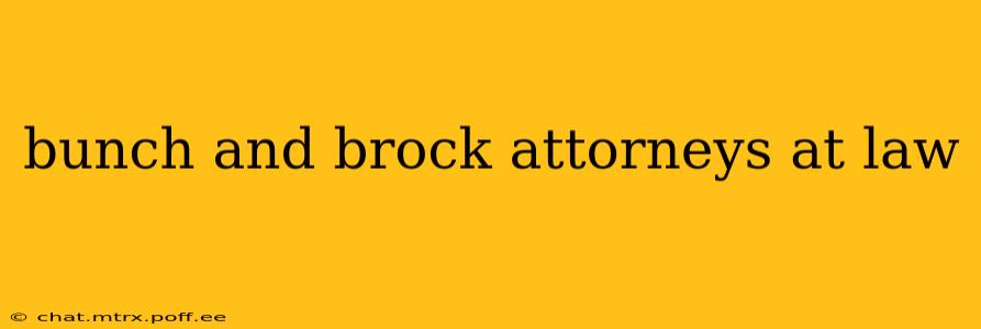 bunch and brock attorneys at law
