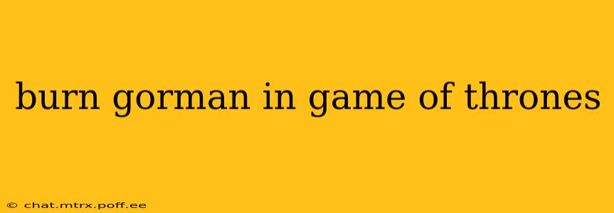 burn gorman in game of thrones