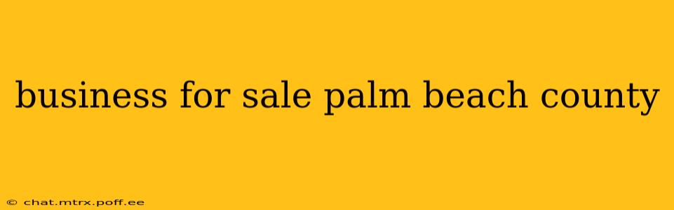 business for sale palm beach county