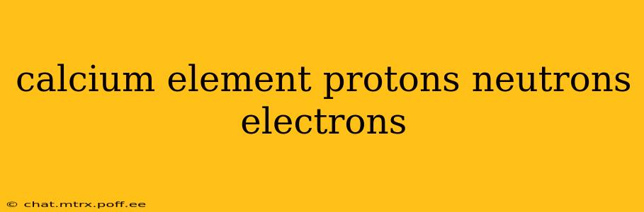 calcium element protons neutrons electrons