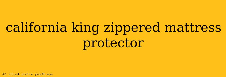 california king zippered mattress protector