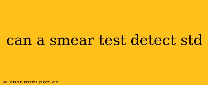 can a smear test detect std