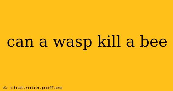 can a wasp kill a bee