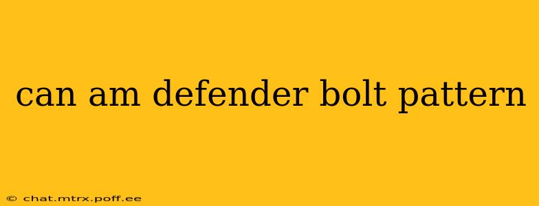 can am defender bolt pattern