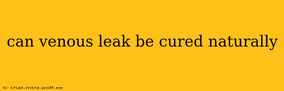 can venous leak be cured naturally