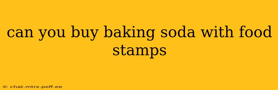 can you buy baking soda with food stamps
