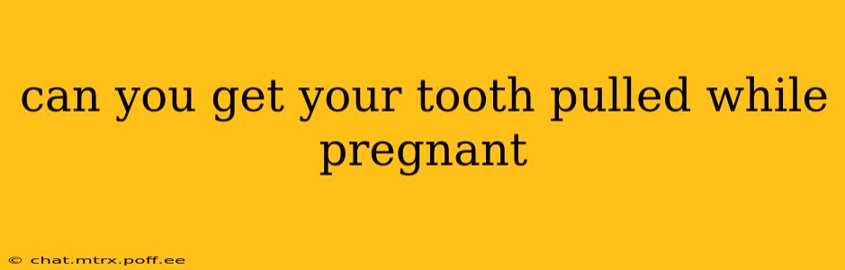 can you get your tooth pulled while pregnant